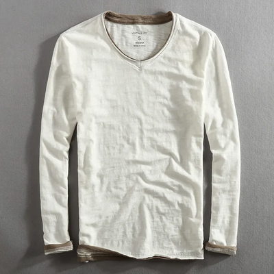 Ewan™ | Classic V-Neck Long Sleeve Tee