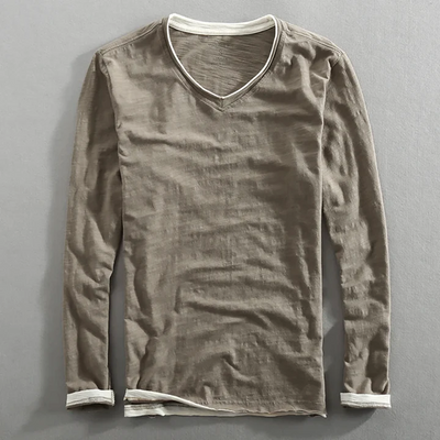 Ewan™ | Classic V-Neck Long Sleeve Tee