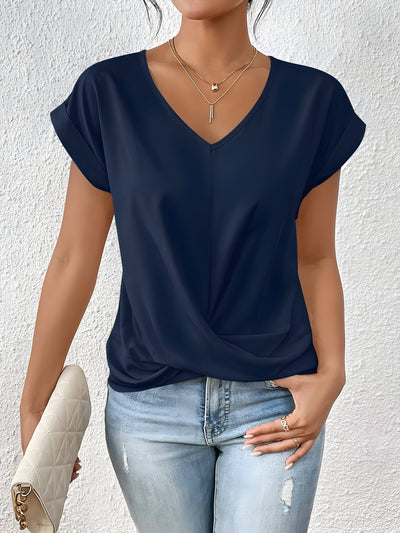 Serina™ | Casual Twist-Front Blouse