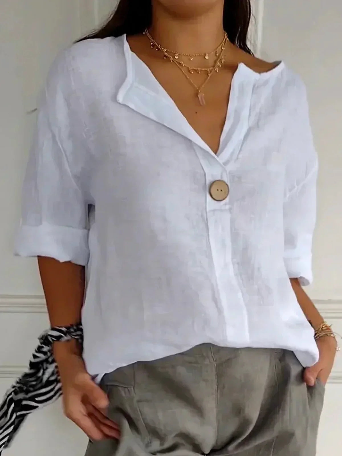 Amira™ | Casual V-Neck Blouse