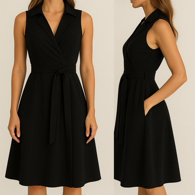 Brisa™ | Sleeveless Wrap Midi Dress
