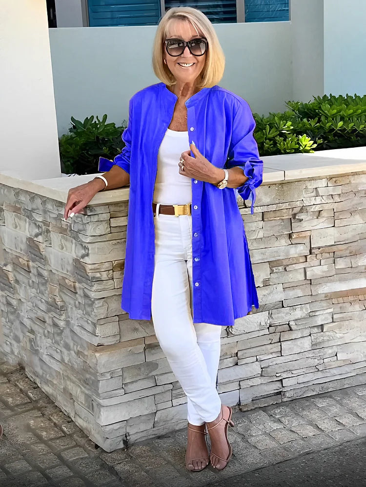 Philomine™ | Elegant Long Shirt Jacket