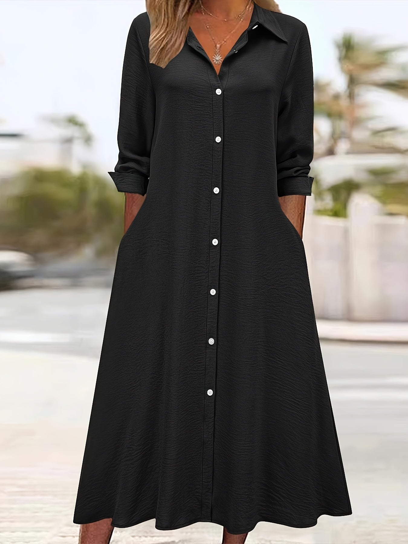 Faith™ | Button Front Shirt Dress