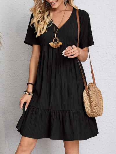 Jalyssa™ | Breezy V-Neck Ruffle Dress