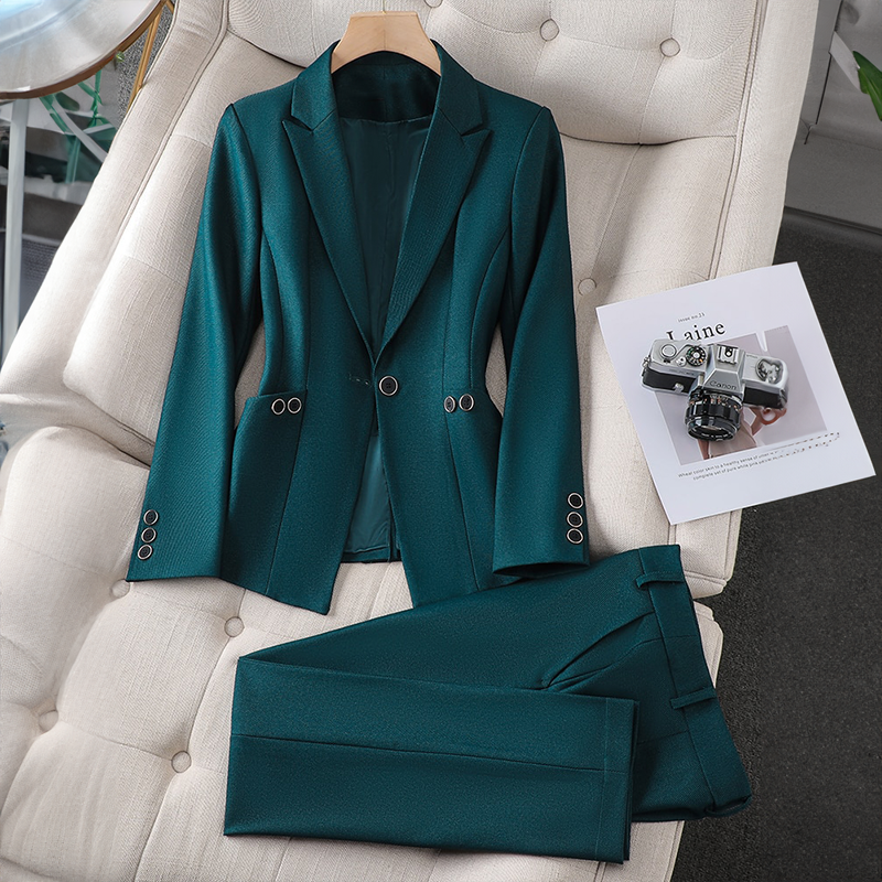 Roxanne™ | Women’s Plain Blazer and Pants Set