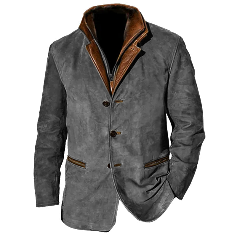 Kevin™ | Vintage Buckskin Leather Jacket