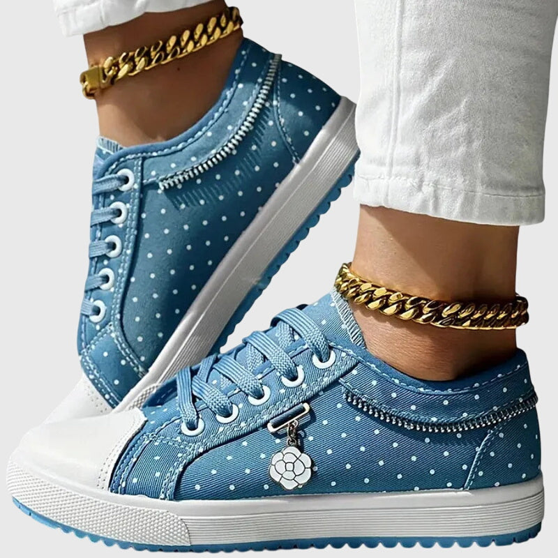 Doralyn™ | Floral Mesh Lace-Up Sneakers