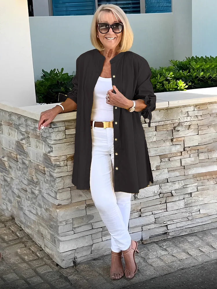 Philomine™ | Elegant Long Shirt Jacket