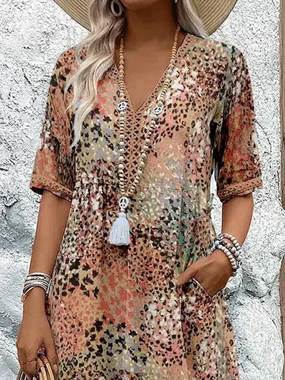 Isolde™ | Elegant Floral Midi Dress