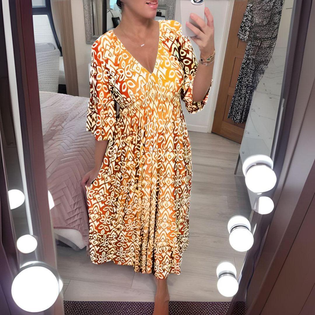 Caelan™ | Boho Printed Dress
