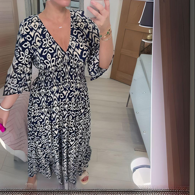 Eliza™ | Boho Printed Dress