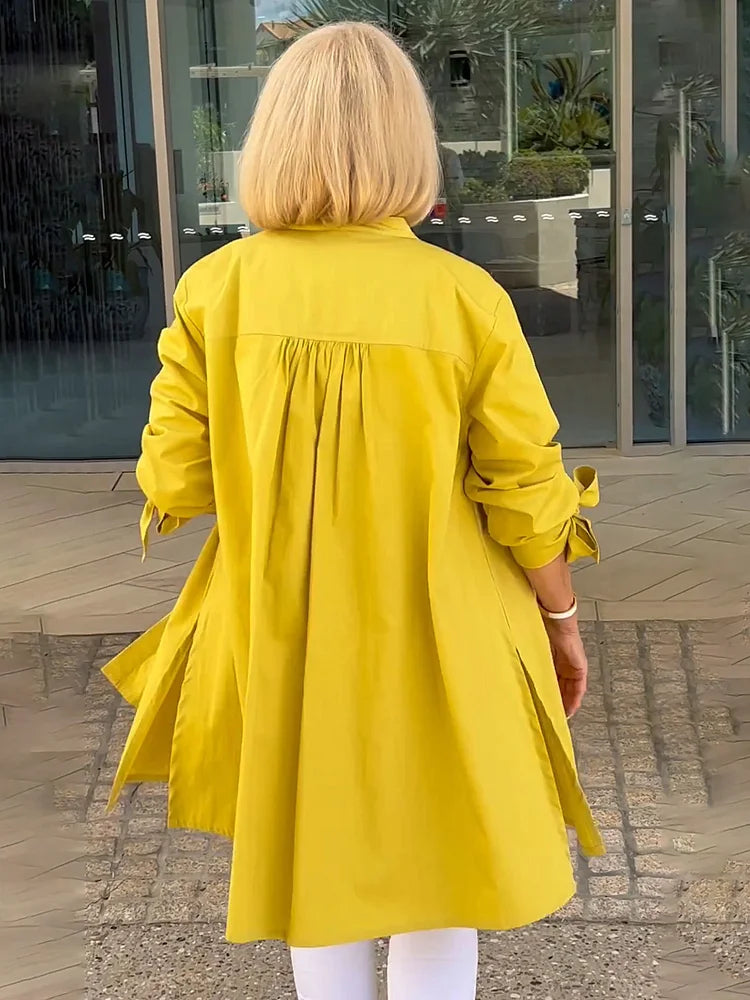 Philomine™ | Elegant Long Shirt Jacket