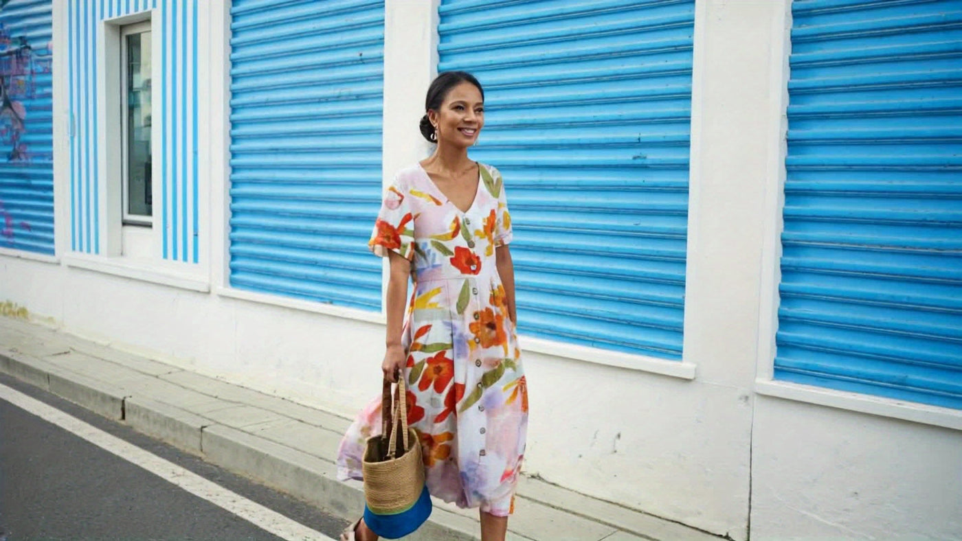 Sienna™ | Bohemian V-Neck Floral Dress