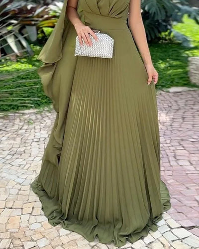 Araluen™ | One-shoulder Pleated Dress