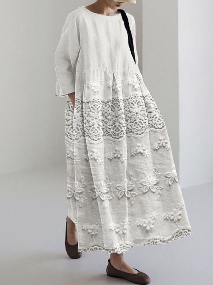 Thalina™ | Lace Printed Dress