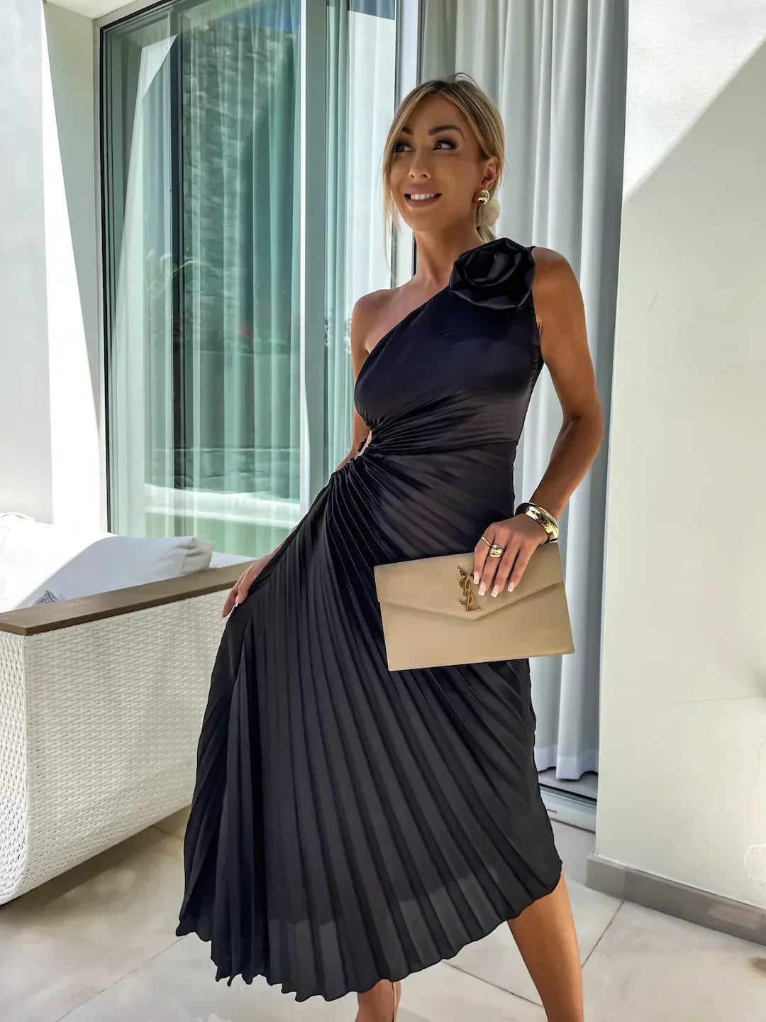 Lizbeth™ | Dress with Floral Shoulders
