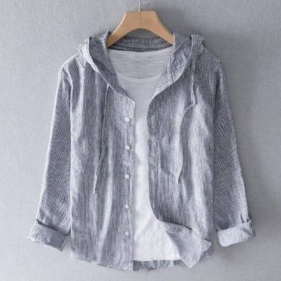 Casey™ | Striped Lightweight Hooded Shirt