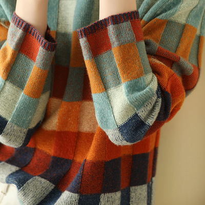 Isolde™ | Colorblock Check Sweater