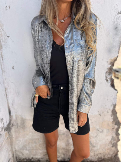 Zellab™ | Chic Shimmer Shirt