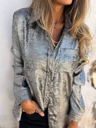 Zellab™ | Chic Shimmer Shirt