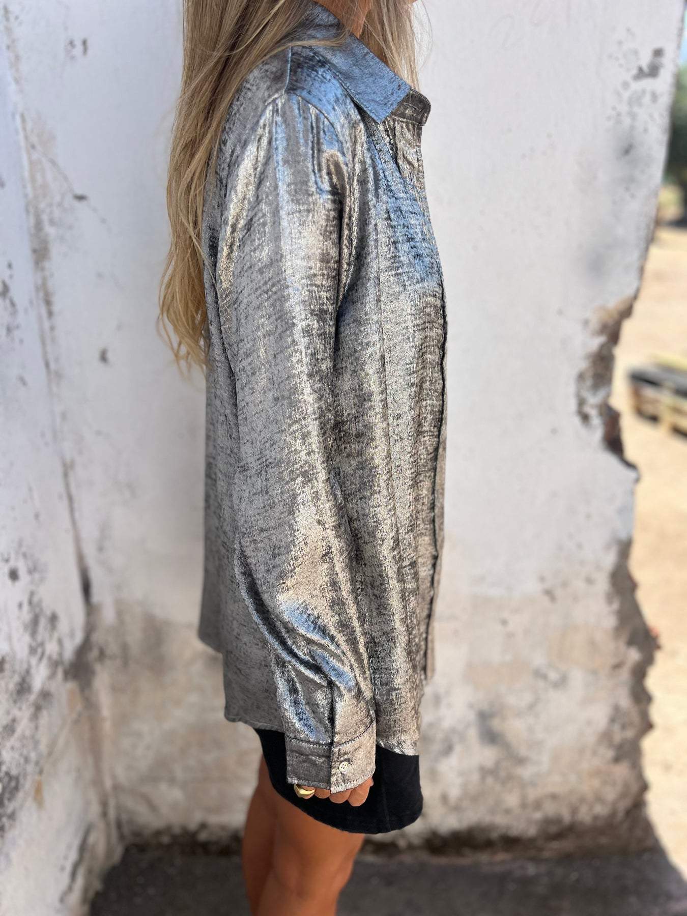Zellab™ | Chic Shimmer Shirt