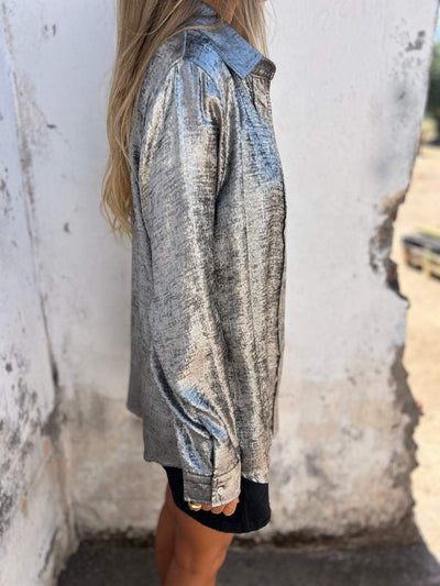 Zellab™ | Chic Shimmer Shirt