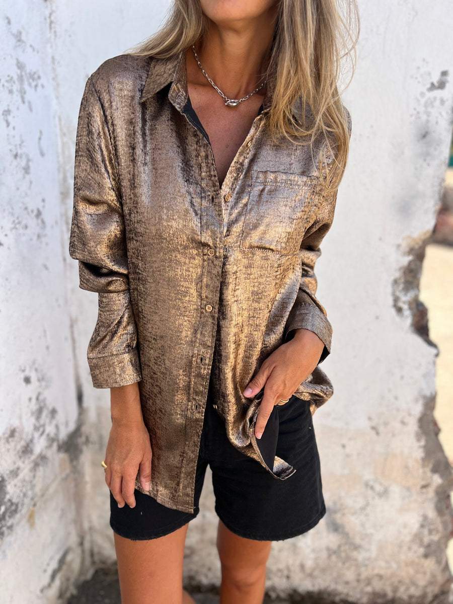 Zellab™ | Chic Shimmer Shirt