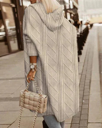 Keyla™ | Long Hooded Knit Cardigan