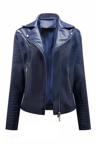 Gisélia™ | Bold Faux Leather Moto Jacket