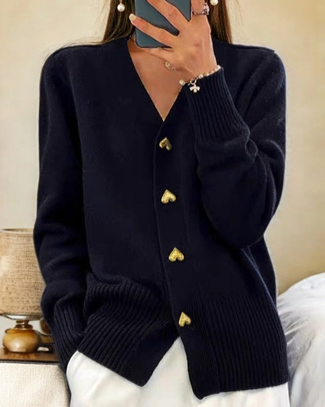Évarine™ | Heart-Button Cardigan