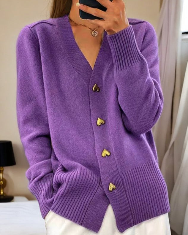 Évarine™ | Heart-Button Cardigan