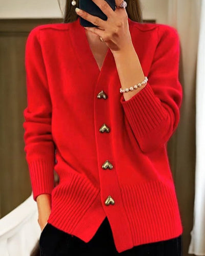 Évarine™ | Heart-Button Cardigan