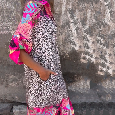 Ulysse™ | Wild & Free Animal Print Shirt Dress