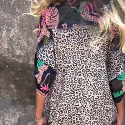 Ulysse™ | Wild & Free Animal Print Shirt Dress