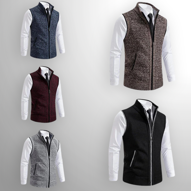 Declan™ | Classic Knitted Zipper Vest