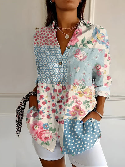 Mackenzie™ | Blouse with Floral Pattern and Buttons