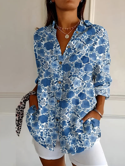 Mackenzie™ | Blouse with Floral Pattern and Buttons