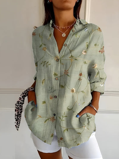 Mackenzie™ | Blouse with Floral Pattern and Buttons