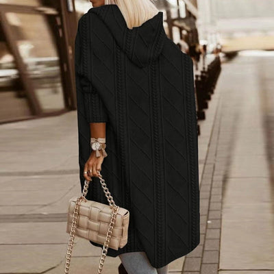 Keyla™ | Long Hooded Knit Cardigan