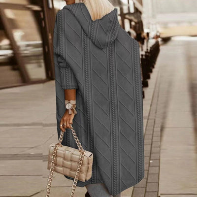 Keyla™ | Long Hooded Knit Cardigan