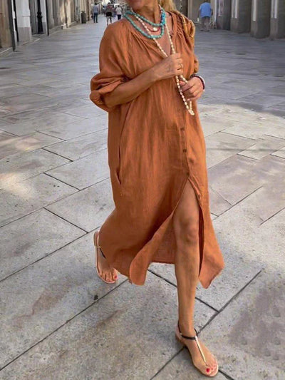 Sorelle™ | Long Dress With Button